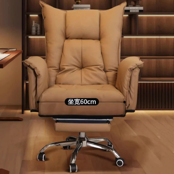 Wheels Arm Office Chair Comfy Swivel Accent Footrest Modern Luxury Office Chair Executive Sillon Reclinables Rome Furniture