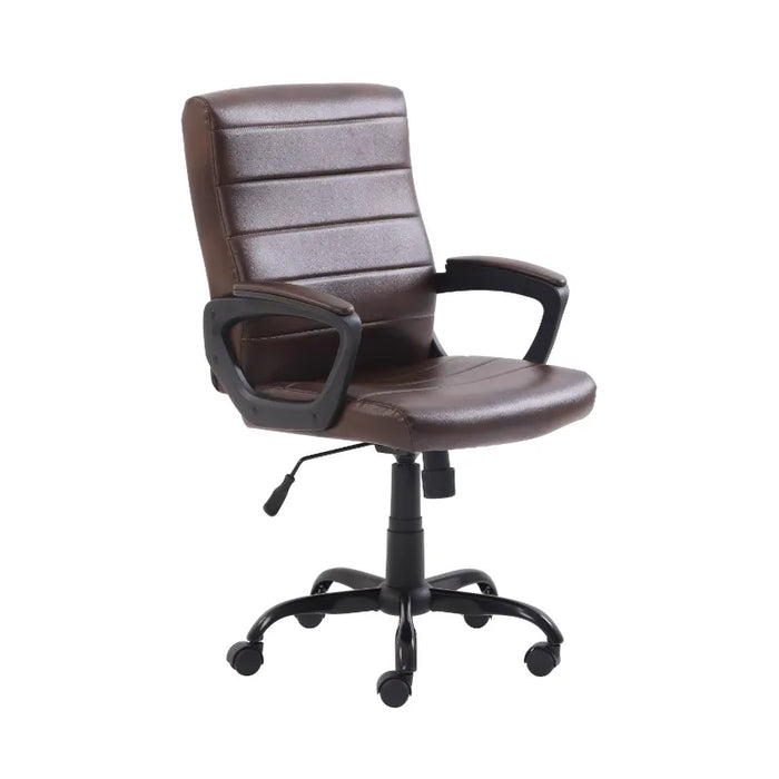 Mainstays Bonded Leather Mid-Back Manager's Office Chair, Black office chair  recliner chair  office furniture