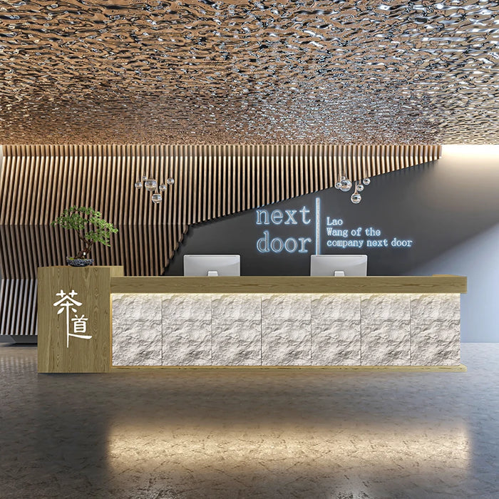 Superma Shop Reception Desk Stand Standing Modern Information Simple Reception Desk Luxury Comptoir Caisse Reception Furniture