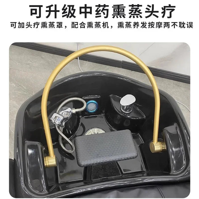 Luxury Massage Shampo Chair Shower Head Shower Head Ergonomics Spa Hair Wash Bed Stylist Shampouineuse Furniture MQ50XF