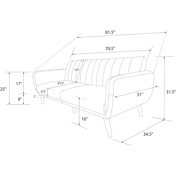 Sofas Living Room Convertible Sofa & Couch Brittany Futon Sofas for Home Furniture Height: 31.5" Width: 81.5" Depth: 34.5"