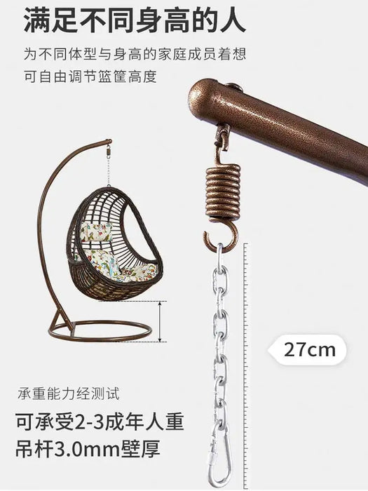 Balcony hanging chair household hanging basket rattan chair indoor hammock SWING bird's nest chair bedroom single bassinet chair