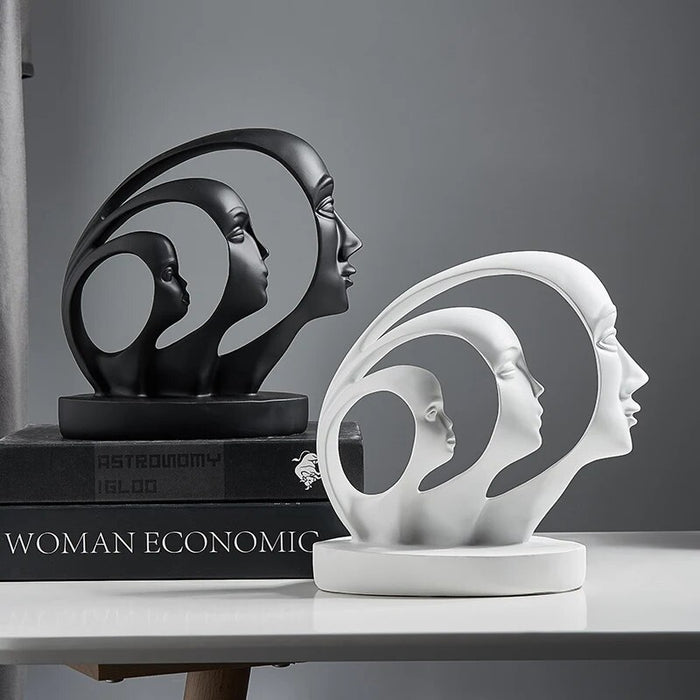 Nordic Statue Face Model Figure Home Decoration Accessories for Living Room Modern Abstract Sculpture Office Desk Figurines