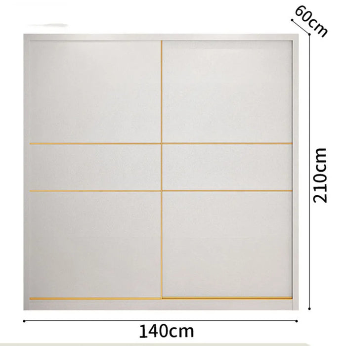 White Wardrobes Home Sliding Door Vanity Makeup Storage Wooden Doors Handle Closet Individual Guarda Roupas Bedroom Furniture