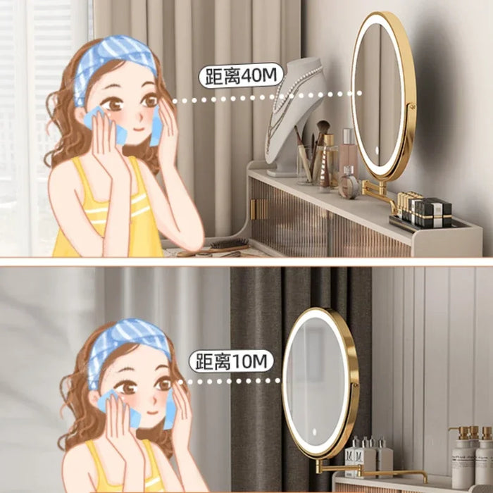 Women Dressers Storage Cabinet Vanity Mirror Dressers Makeup Dressing Table Penteadeira Para Quarto Bedroom Furniture YN50D