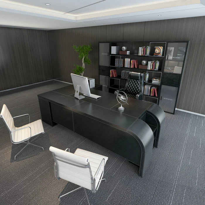 Meeting Black Workbench Conference Standing Console Office Desks Computer Executive Scrivania Cameretta Luxury Furniture