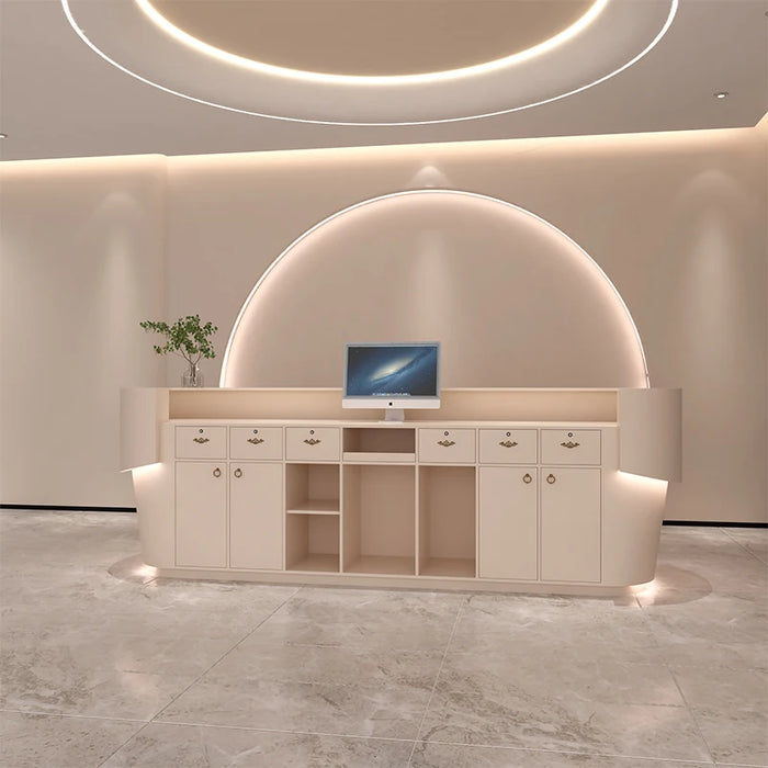 Luxury Lectern Reception Desk Front Desk Store Advisory Checkout Information Reception Desk Modern Comptoir Caisse Bar Furniture