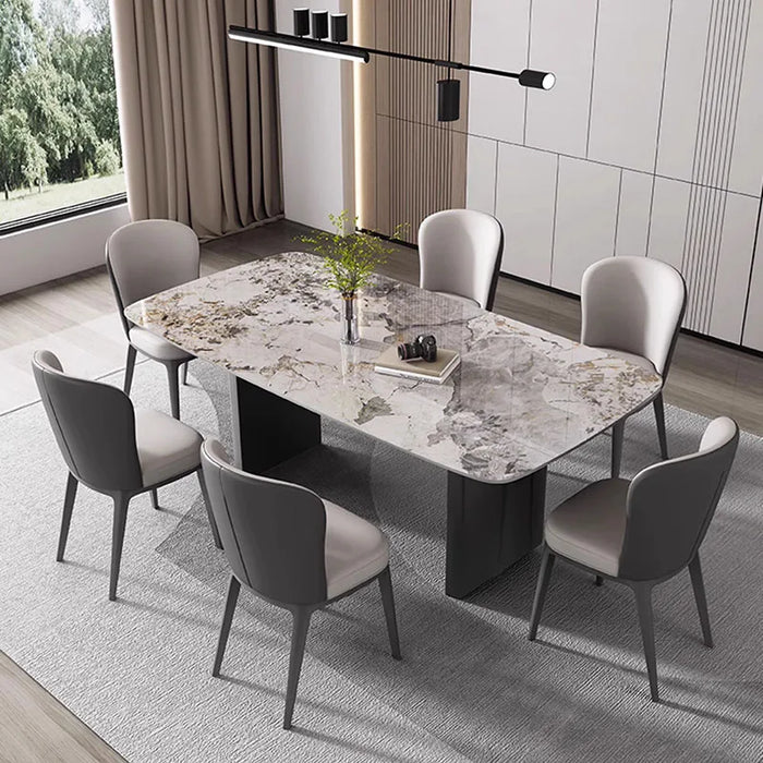 Non Slip Unique Dining Table Modern White Nordic Luxury Mobile Restaurant Tables Marble Design Mesa De Jantar Home Furniture