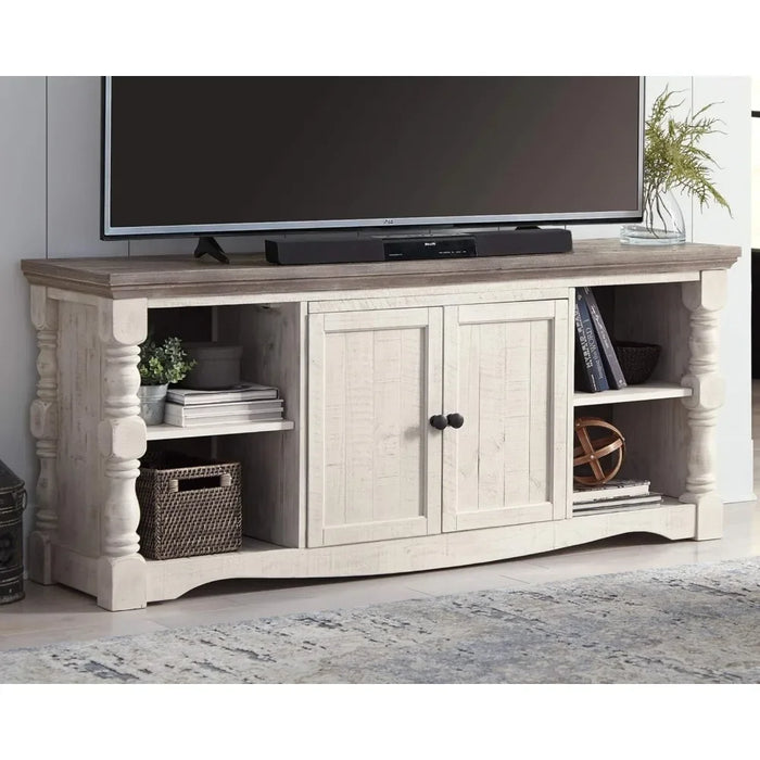 2 Door Cabinet and Shelves For Storage Farmhouse TV Stand Fits TVs Up to 65" Tv Furniture Table Home Freight free