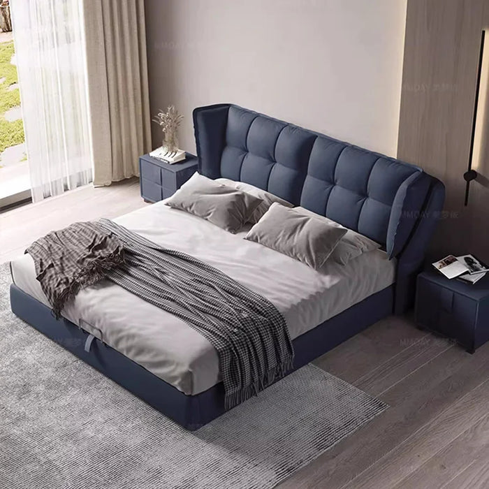 Modern Minimalist Bedroom Bed Space Saving Queen Size Bedroom Bed Luxury Wood Cama Casal Multifuncional Nordic Furniture