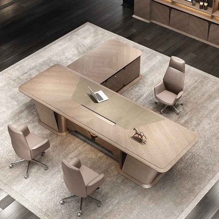 Italian style luxury office furniture, large class desk, high-end office desk, simple and modern