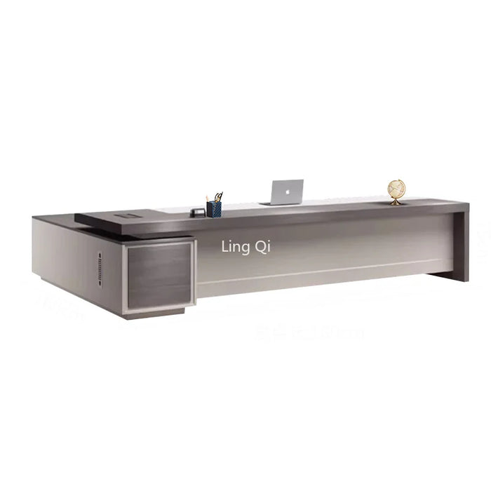 Designer Minimalist Office Desk L Shaped Reception Free Shipping European Computer Desks Wood Customized Escritorio Furniture