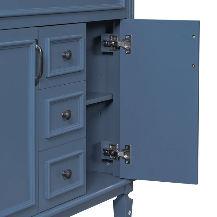 36'' Bathroom Vanity with Top Sink, Modern Bathroom Storage Cabinet with 2 Soft Closing Doors and 2 Drawers, Single Sink Bathroo