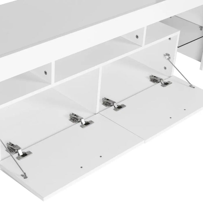 Modern Design TV Stand with LED Lights, High glossy Front and Side TV Cabinet. TV Bench for Lounge Room, Living Room & Bedroom