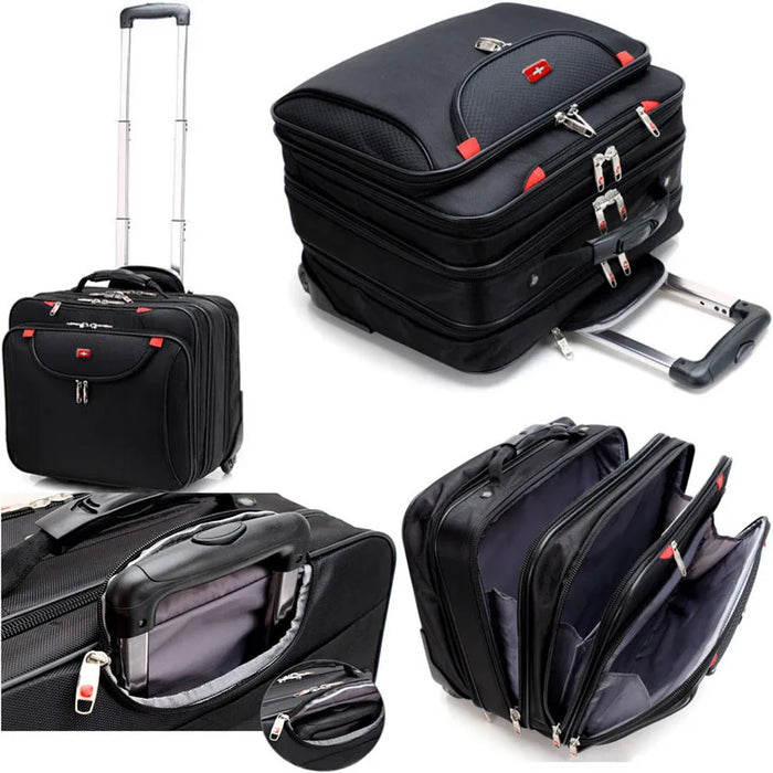 16 Inch Travel Soft Canvas Mini Suitcase With Wheels Carry On Trolley Rolling Laptop Luggage Bag Boarding Cabin Free Shipping
