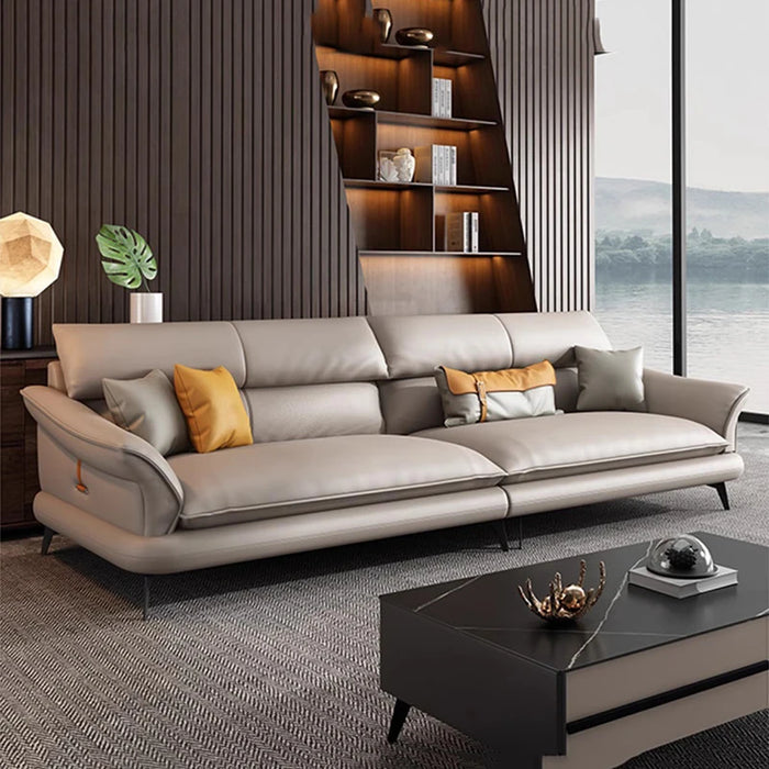 Nordic Leather Sofa Lazy Living Room Modern Cornersectional Modern Couch Sofas Italian Floor Wohnzimmer Sofas Home Furniture DWH