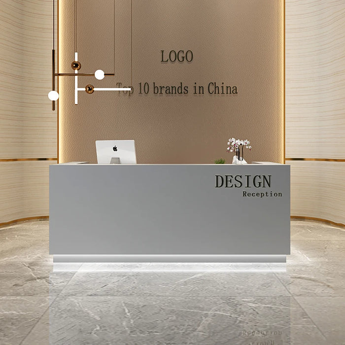 Commercial Conference Reception Desk Beauty Display Simple Cabinet Hotel Advisory Reception Desk Hotel Escritorio Furniture