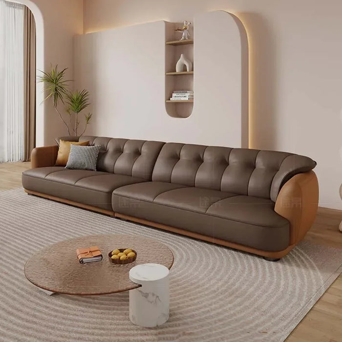 Modular Living Room Sofa Genuine European Leather Corner Sofa Comfortable Lounge Salon Canape De Luxe Moderne Room Decor