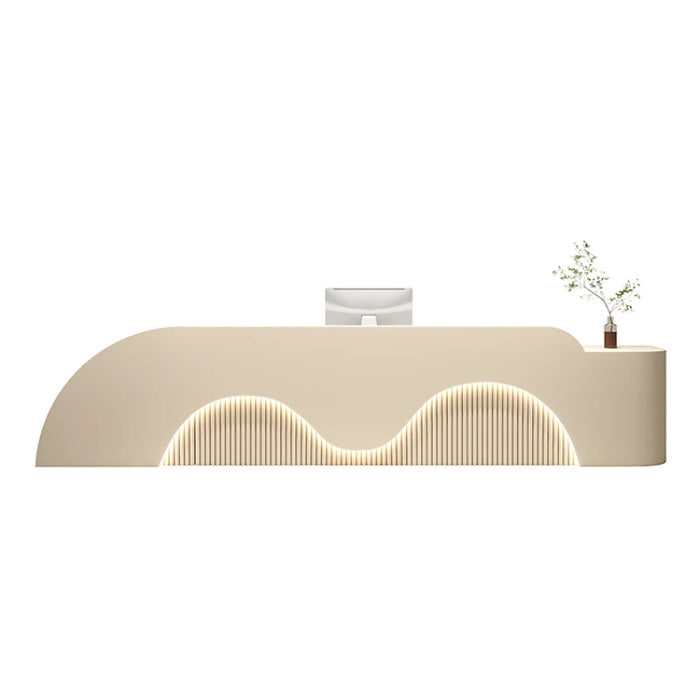Modern White Reception Desk Beauty Counter Front Salon Cash Standing Reception Desk Office Mostrador Recepcion Shop Furniture