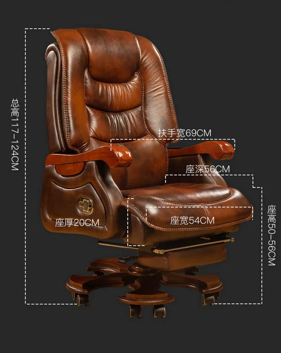 Boss's chair can tilt Office chair Office chair Business computer chair Swivel chair Big class chair