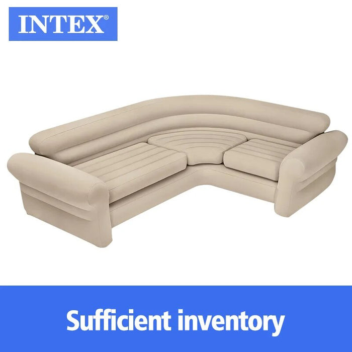 INTEX 68575 Sofa Set Furniture Luxurious Inflatable Furniture Living Room Inflatable Chair Sturdy Corner Lounge Inflatable Sofa