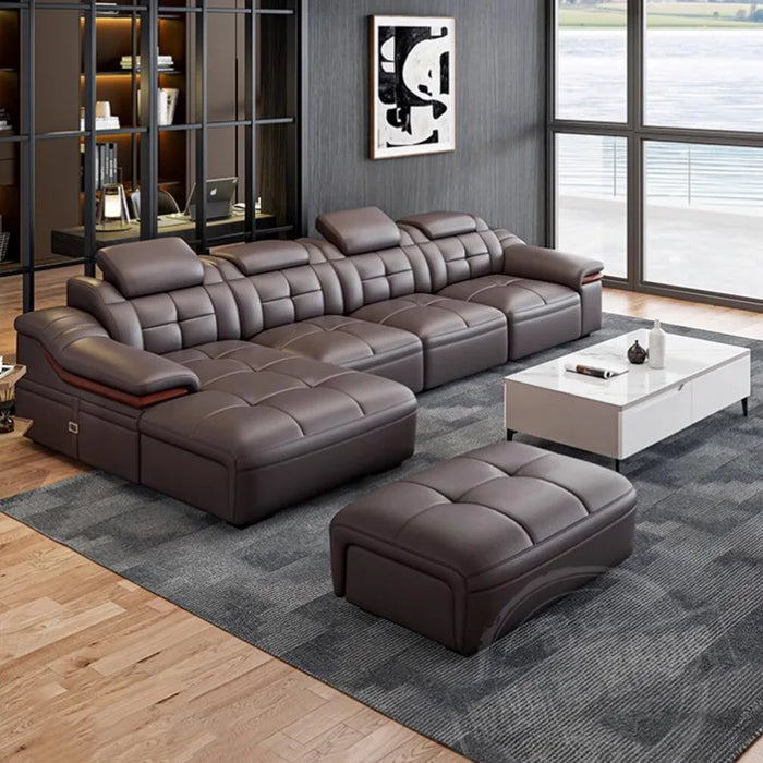 Genuine Leather Sofa Sectional Minimalist Living Room Corner Sofas Luxury Modern Sofa Sala De Estar De Luxo Nordic Furniture