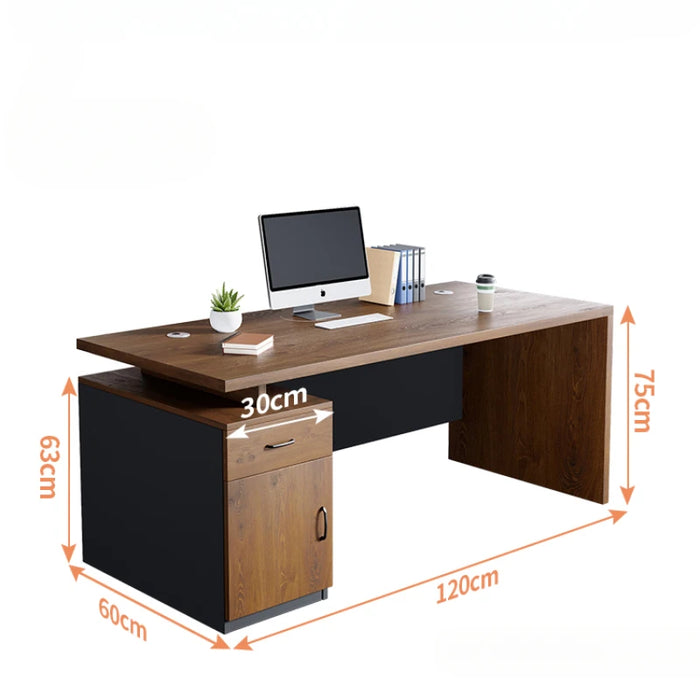 Modern Wooden Office Desk Executive Workstation Aesthetic Luxury Standing Office Desk Computer Boss Escritorios Furniture SR50OD