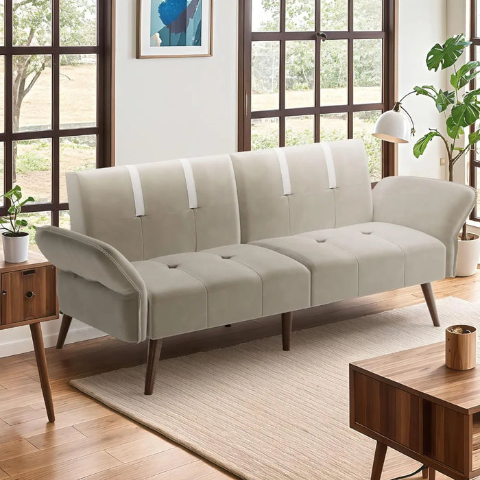 Futon Sofa Bed Modern Folding Sleeper Couch Bed for Living Room,Velvet Loveseat Sofa Couch Sofa cama for Apartments
