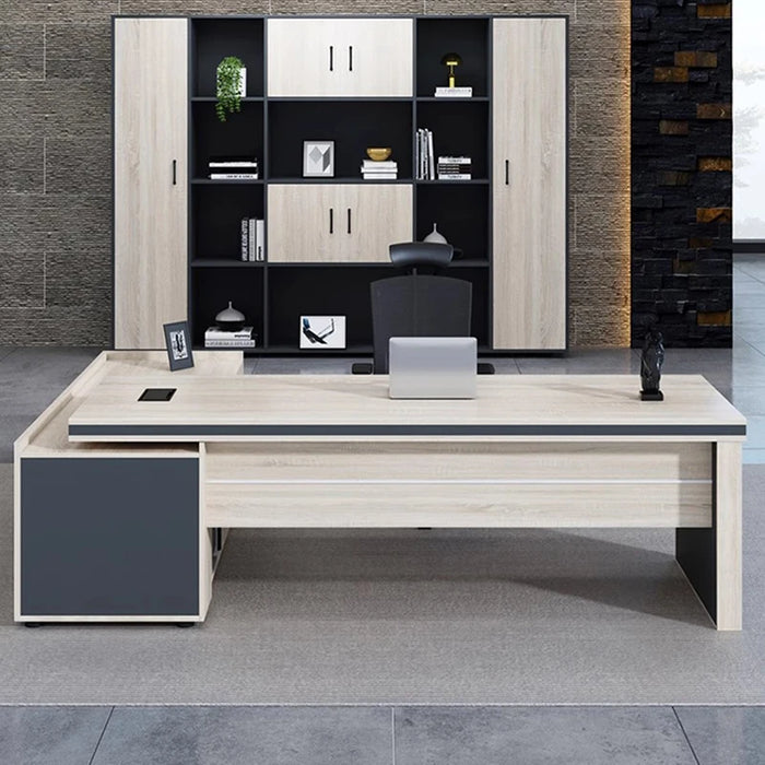 Corner Shelf Office Desk Standing Monitor Bookshelf Executive Computer Desks Floor Modern Mesa De Escritorio Modern Furniture