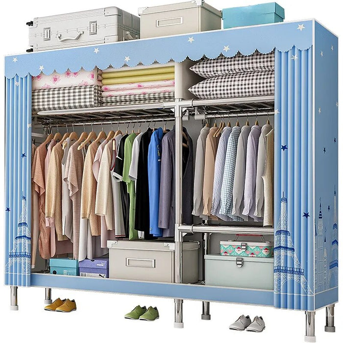 Cloth Wardrobe New Simple Oxford Fabric Assembly Bedroom Rental Room Dormitory Hanging Clothes Cabinet Storage