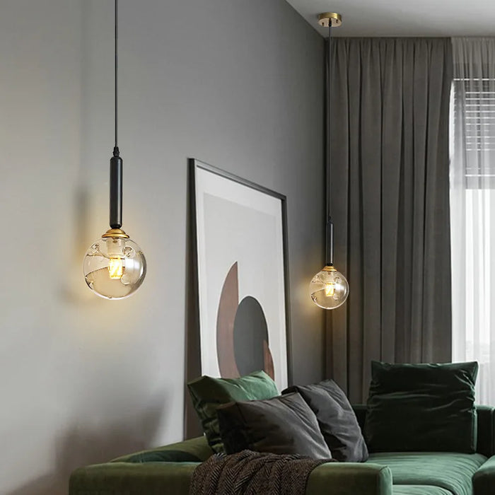 Nordic Modern Bedroom Bedside Creative Glass Restaurant Chandelier Bar Counter Clothing Store Milk Tea Shop Small Chandelier