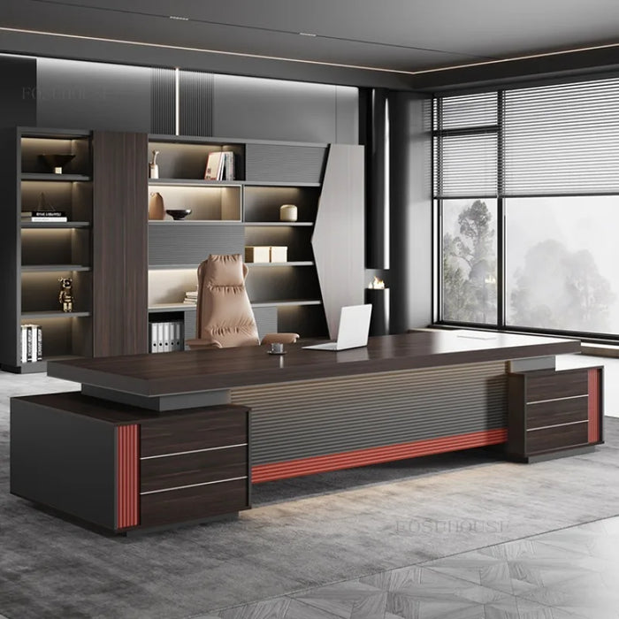 Modern Executive Boss Manager Office Desks Chair Combination Simple  Office Furniture High-end Multifunctional Desk T