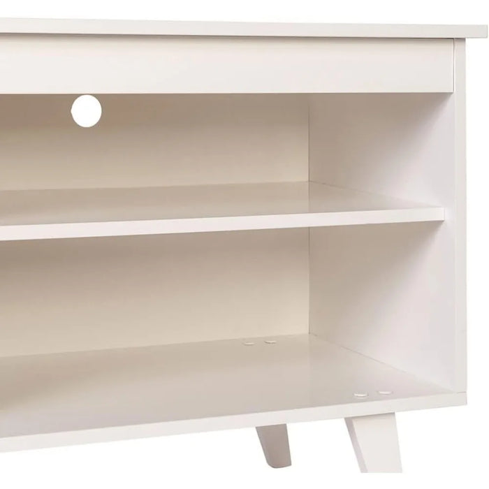 TV Stand Cabinet With 4 Shelves and Cable Management Tv Stand Living Room Furniture Wooden 23'' H X 15'' D X 53'' L – White Home