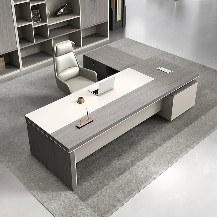 Minimalist Fashion Office Desk Nordic Long Drawers Wooden Single Designer Set Desk Tables Floor Mesa Computador House Furniture