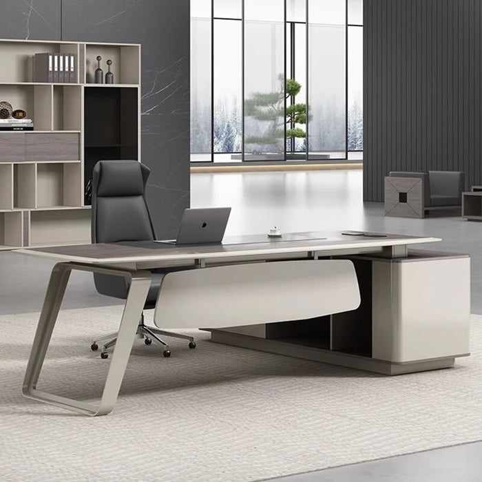 Standing Setup Office Desk Storage Executive Drawers Supplies Computer Desks Luxury Legs Mesa De Computador Modern Furniture