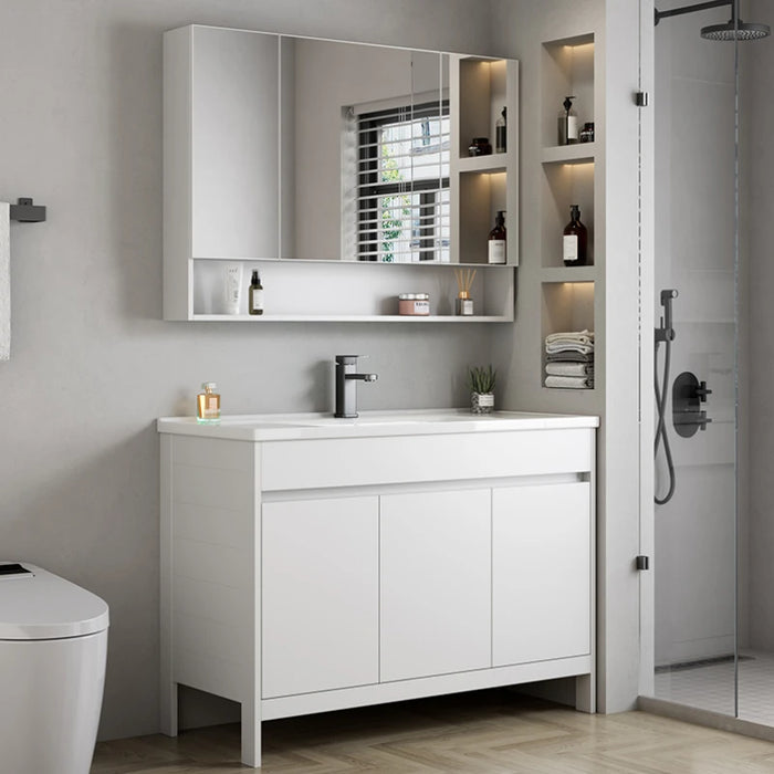 Vanity Sink Bathroom Cabinet Mirror Storage Full Sets Bathroom Cabinet Luxury Organizer Armoire De Rangement Home Furniture