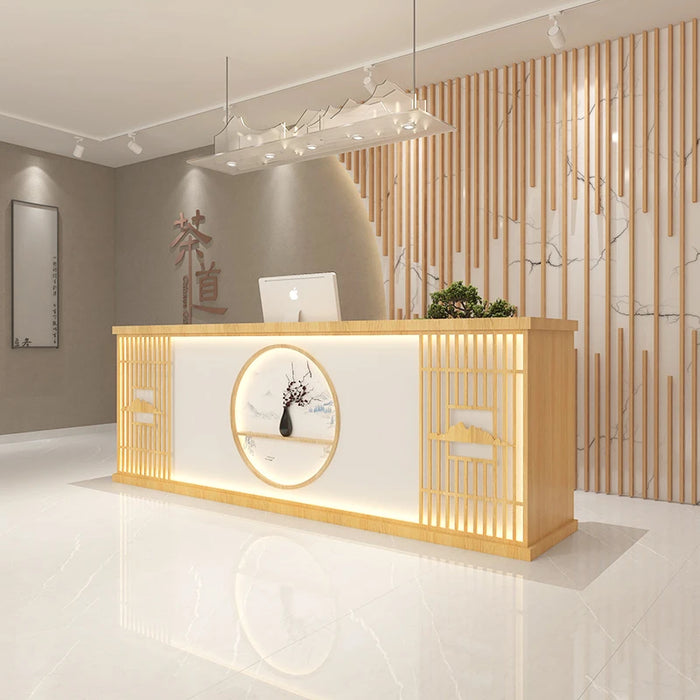 Shop Cashier Reception Desks Restaurant Hotel Store Reception Desk Standing Console Comptoir Coiffeur Beauty Salon Furniture