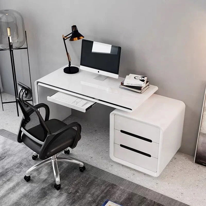Computer Desk PC Corner Table with Bookcase Office desks 3 Drawers Study Desk for home writing table