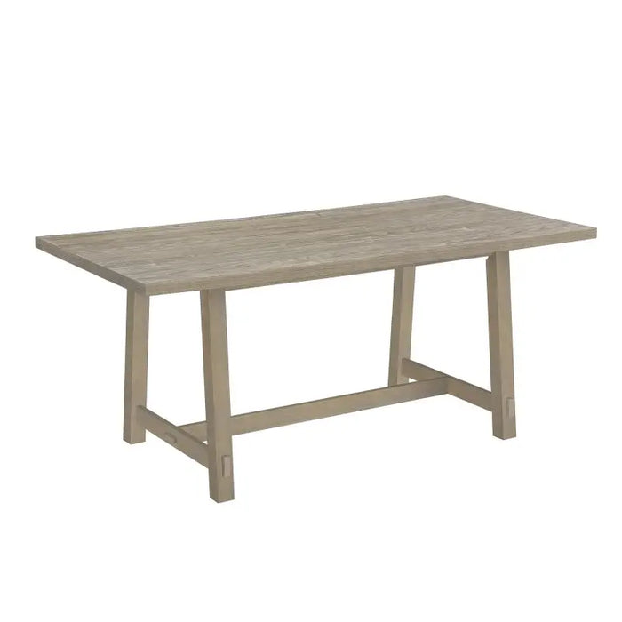 Rustic Large Wood Dining Table Set with 70inch Table and 4 Upholstered Dining Chairs Brown Rural light luxury