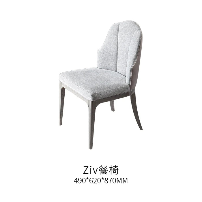 Modern American light luxury solid wood round dining table restaurant small apartment table and chair combination