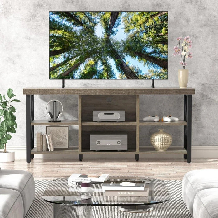 TV cabinet living room furniture free shipping tv cabinet with 6 living room storage space shelves modern home