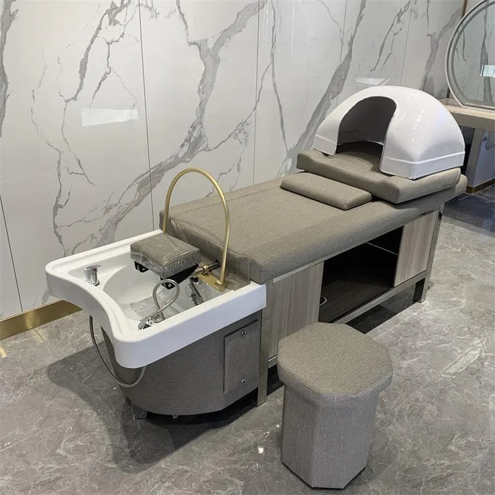 Japanese Shampoo Bed Wash Hair Massage Stylist Water Circulation Head Hair Therapy Sink Silla Peluqueria Salon Equipment MQ50SC