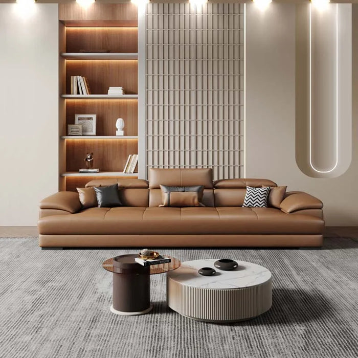 Lounge Living Room Sofas Luxury European Leather Sectional Sofa Modular Comfortable Divano Soggiorno Di Lusso Room Decor
