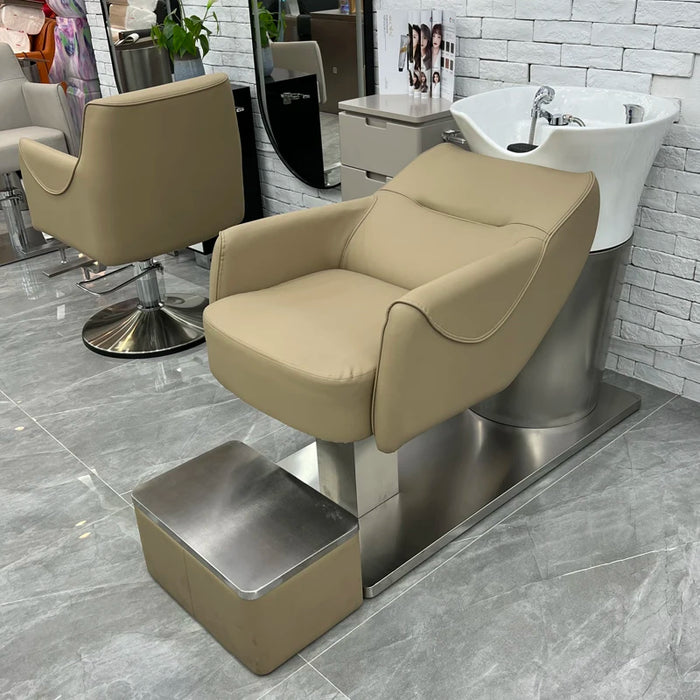 Barber Shaving Chair Shampoo Beauty Salon Hair Washing Massage Bed Simple Styling Muebles Para Spa Hairsalon Furniture CY50XT