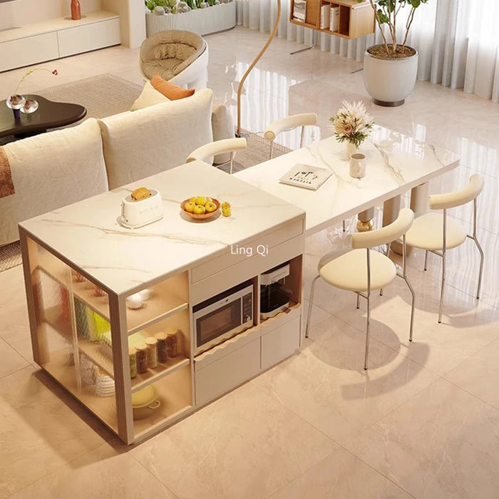Modern Nordic Dining Table Free Shipping Small Apartmen White Storage Lslands Transparent Rack Mesas De Jantar Kitchen Furniture
