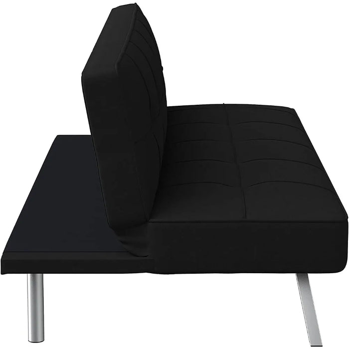 Convertible Sofa Bed Sofas for Living Room 66.1" W X 33.1" D X 29.5" H Black Home Furniture Folding