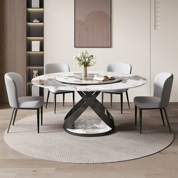 Round Marble Dining Table Dinner Center Dressing Restaurant Dining Table Center Outdoor Juegos De Comedor Kitchen Furniture