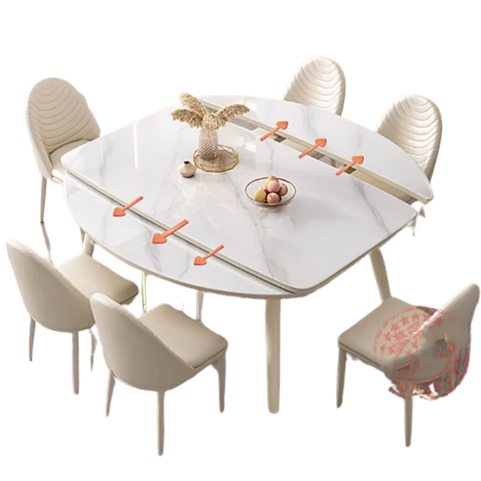 Simple Luxury Dining Table Round Nordic Marble Home Kitchen Dining Table European Style Mesas De Comedor Garden Furniture Sets