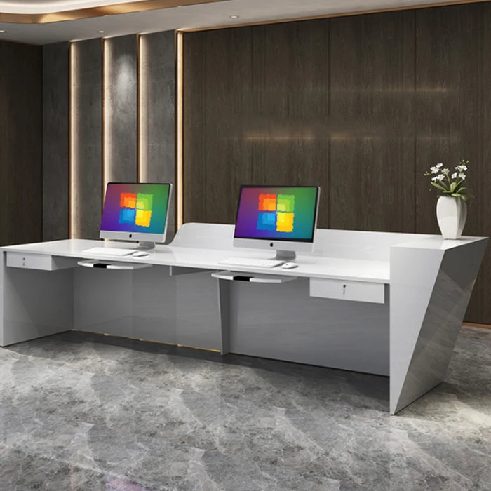 Standing Store Reception Desk Cashier Wood Basses Hotel Cash Reception Desks Modern Information Comptoir Caisse Bar Furniture