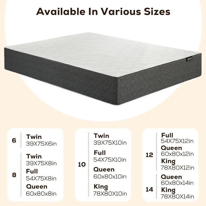 Queen Size Mattress, Memory Foam Medium Firm, Pressure Relief 10 Inch Gel Memory Foam Mattress， Colchón